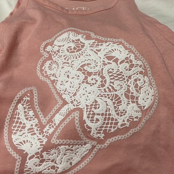 Children’s place 4 pale pink floral capri bike shorts tank top NWT - Picture 4 of 11